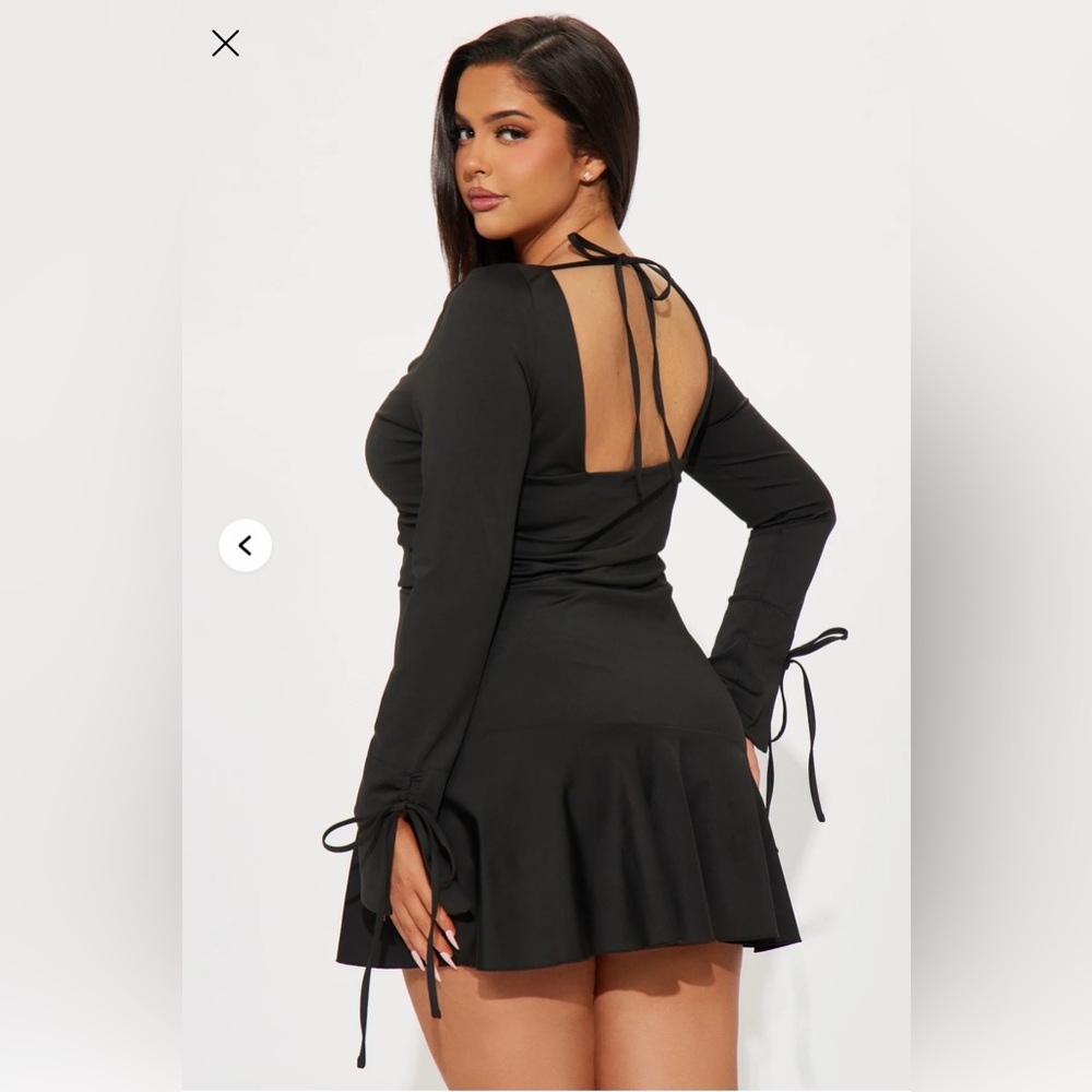 Fashion nova Perfect Sculpt Ruffle Mini Dress - Black - Picture 5 of 6